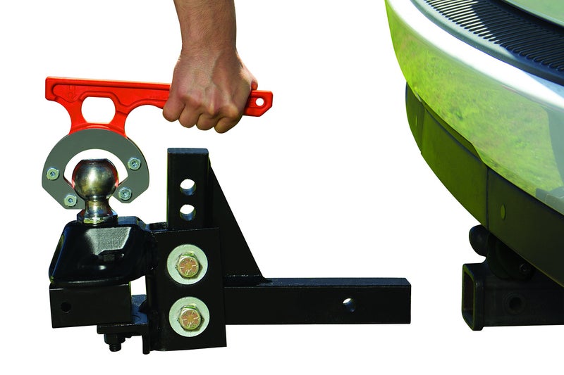 أداة توصيل وصلة ربط سريعة من HitchGrip لمركبات RV ومقطورة السفر وتوزيع الوزن على شكل كرة تناسب الكرات مقاس 2-5/16 بوصة باللون البرتقالي - Image 1